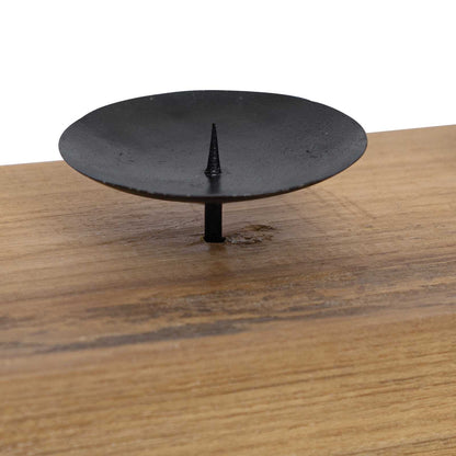Candle Holder Natural 50 x 15 x 10 cm Solid Teak wood