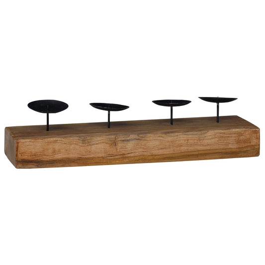 Candle Holder Natural 50 x 15 x 10 cm Solid Teak wood