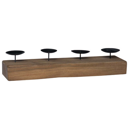 Candle Holder Natural 50 x 15 x 10 cm Solid Teak wood