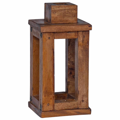 Lantern 3 pcs Natural Mahogany Wood