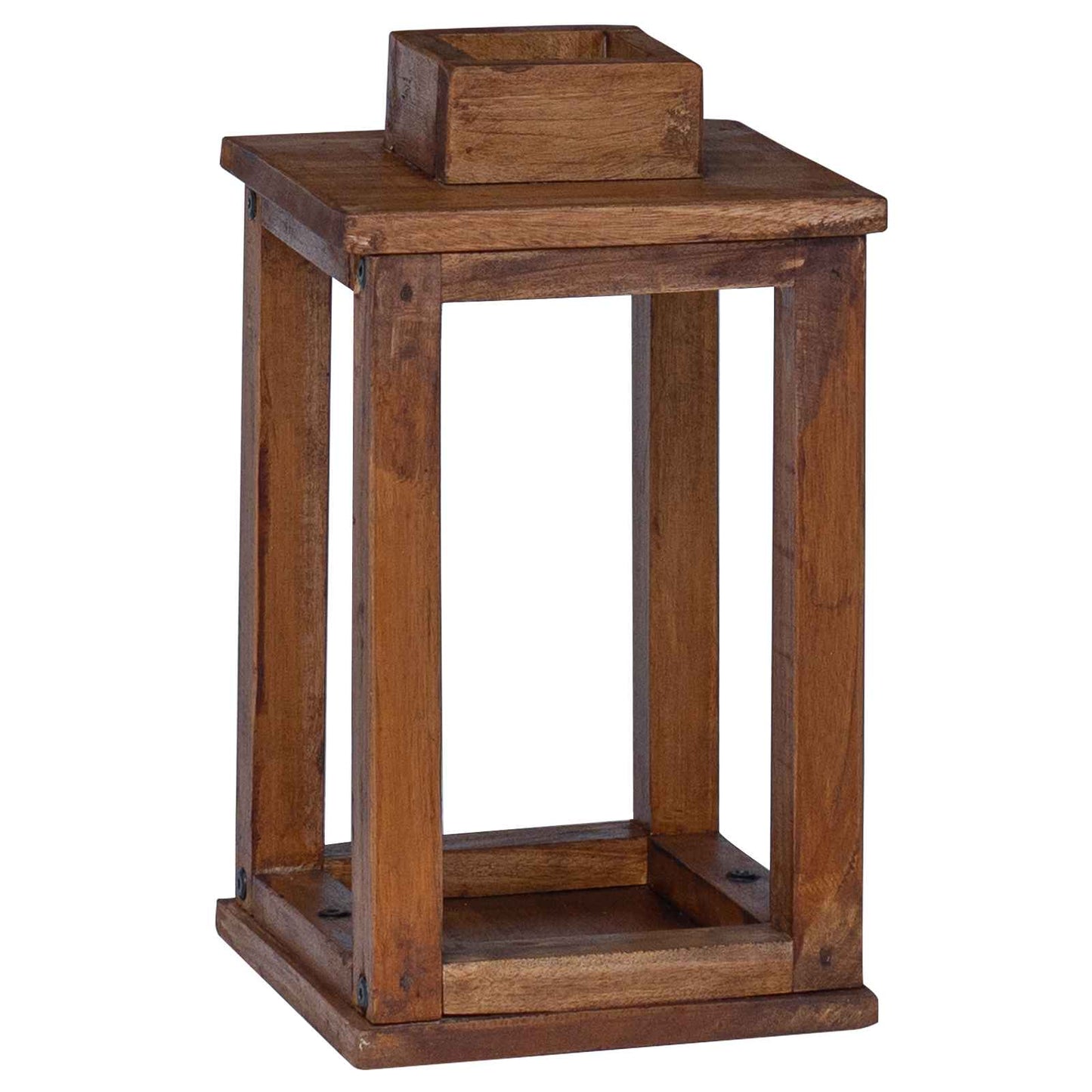 Lantern 3 pcs Natural Mahogany Wood