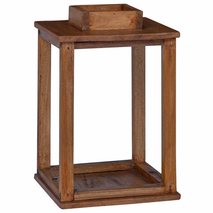 Lantern 3 pcs Natural Mahogany Wood