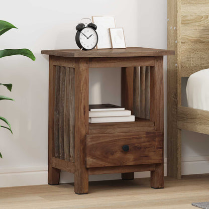 Bedside Table Brown 30 x 30 x 47 cm Solid Reclaim Wood