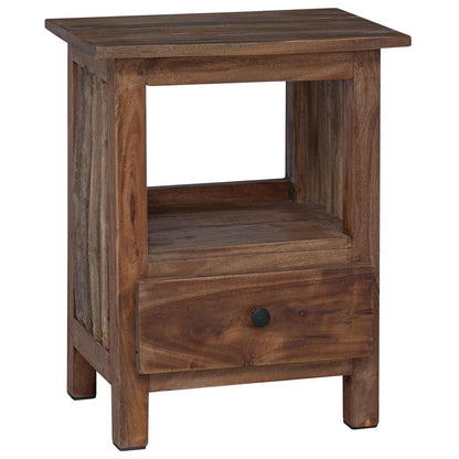 Bedside Table Brown 30 x 30 x 47 cm Solid Reclaim Wood