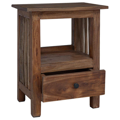 Bedside Table Brown 30 x 30 x 47 cm Solid Reclaim Wood