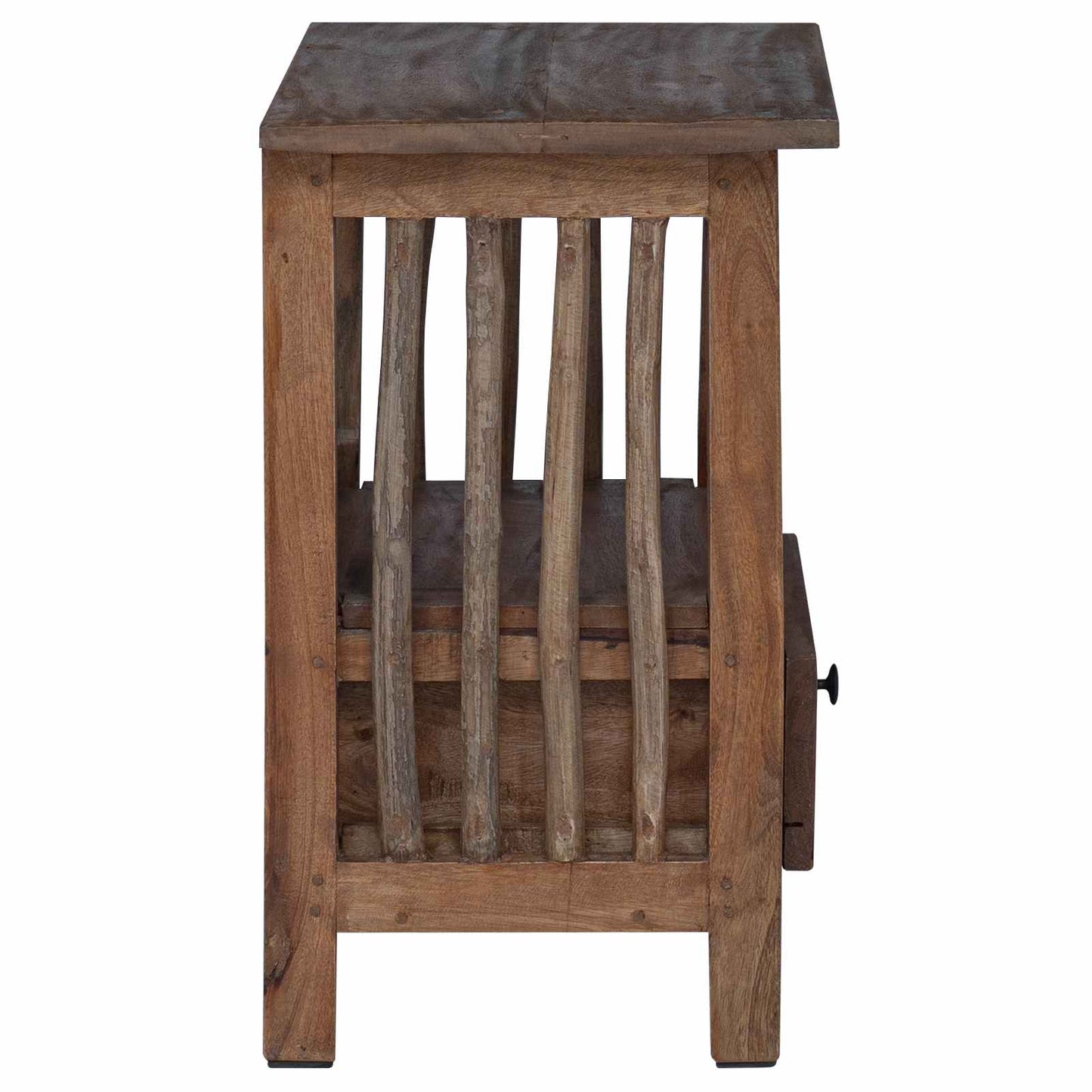 Bedside Table Brown 30 x 30 x 47 cm Solid Reclaim Wood
