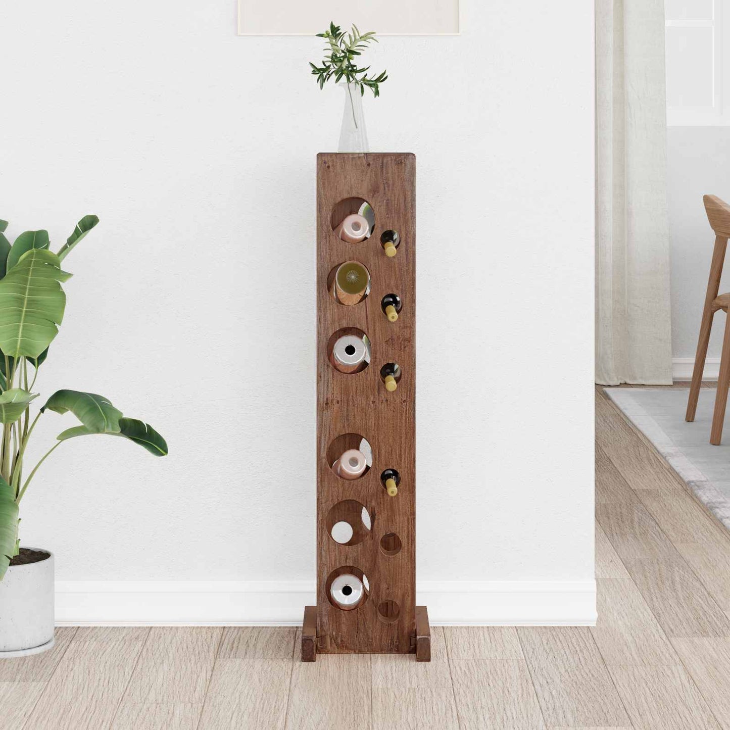 Rack Brown 20 x 25 x 100 cm Solid Mahogany Wood