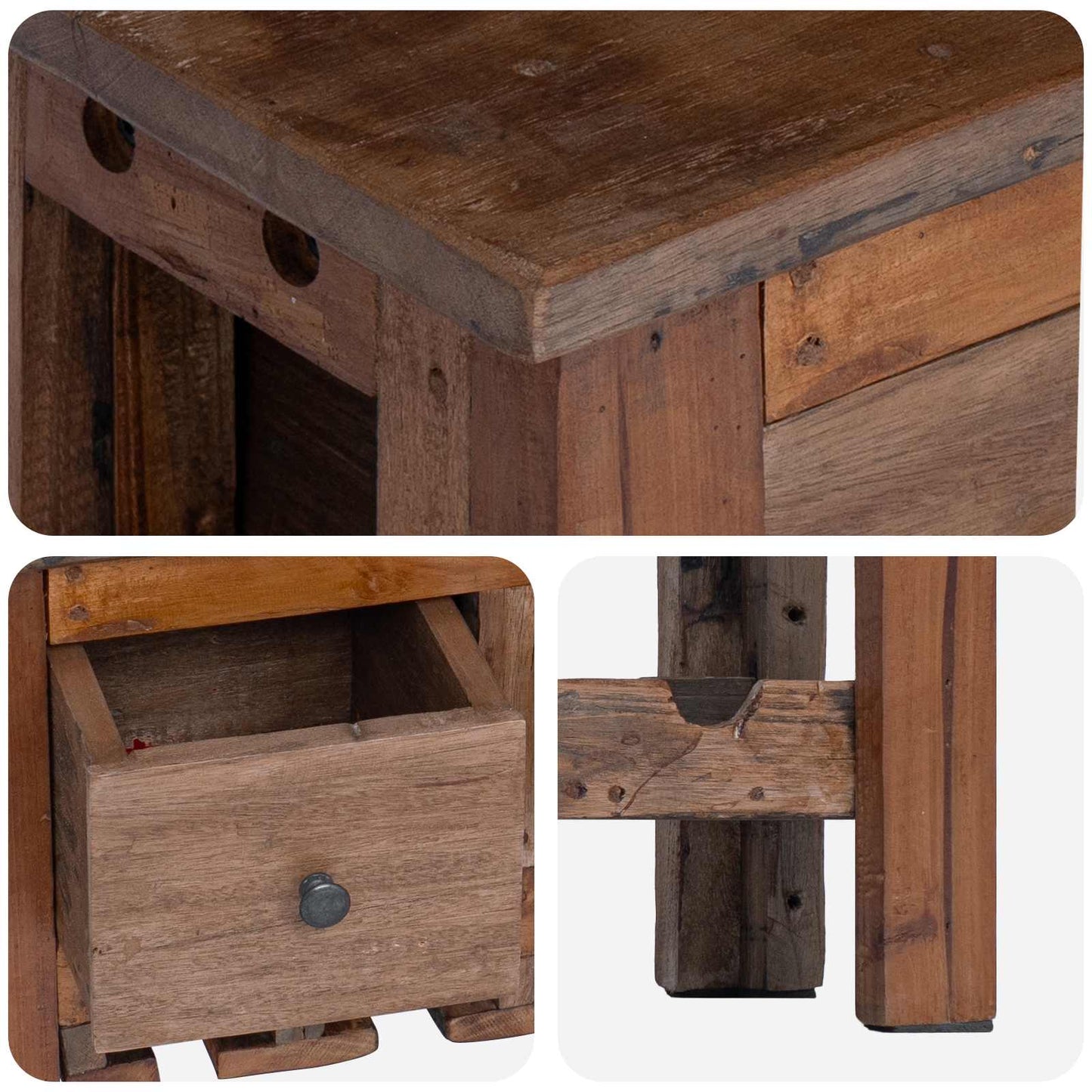 Cabinet Brown 60 x 30 x 70 cm Solid Reclaim Wood