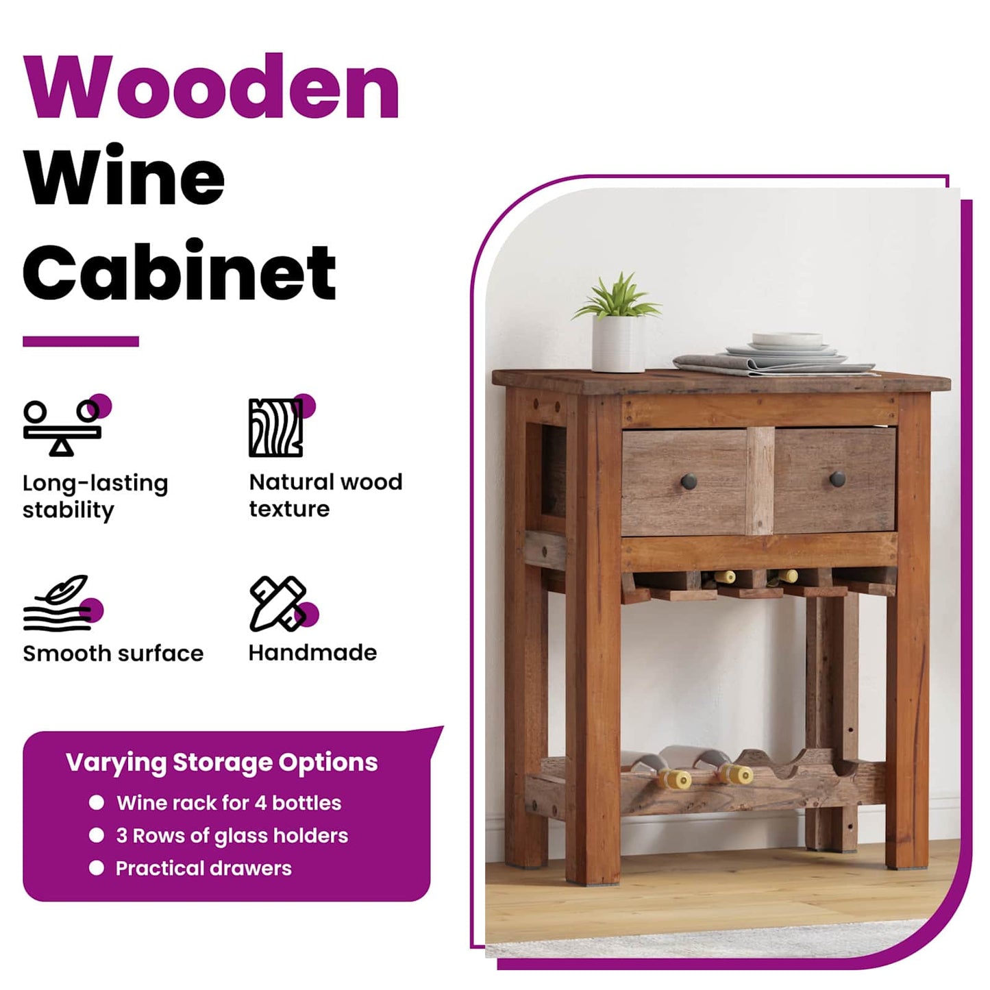Cabinet Brown 60 x 30 x 70 cm Solid Reclaim Wood
