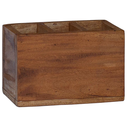 Pencil Case Multicolour 18 x 10 x 12 cm Solid Mahogany Wood