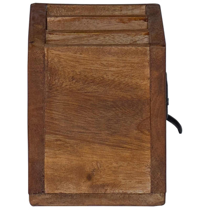 Pencil Case Multicolour 18 x 10 x 12 cm Solid Mahogany Wood