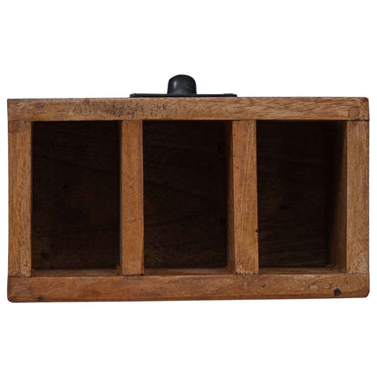 Pencil Case Multicolour 18 x 10 x 12 cm Solid Mahogany Wood