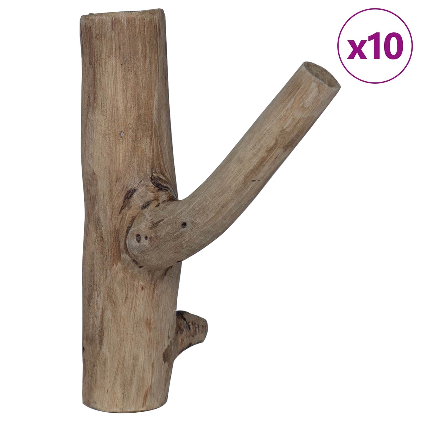 Hook Brown 4 x 4 x 14 cm Solid Reclaim Wood