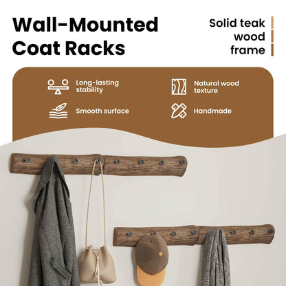 Hanger Brown 50 x 8 x 12 cm Solid Reclaim Wood