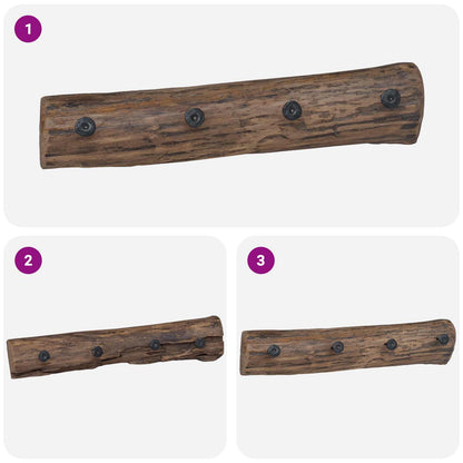 Hanger Brown 50 x 8 x 12 cm Solid Reclaim Wood