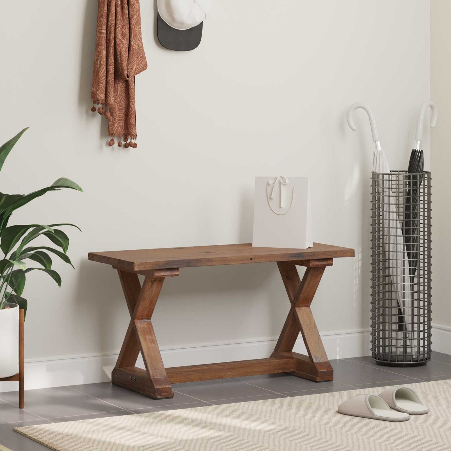 Bench Natural 85 x 35 x 47 cm Solid Reclaim wood