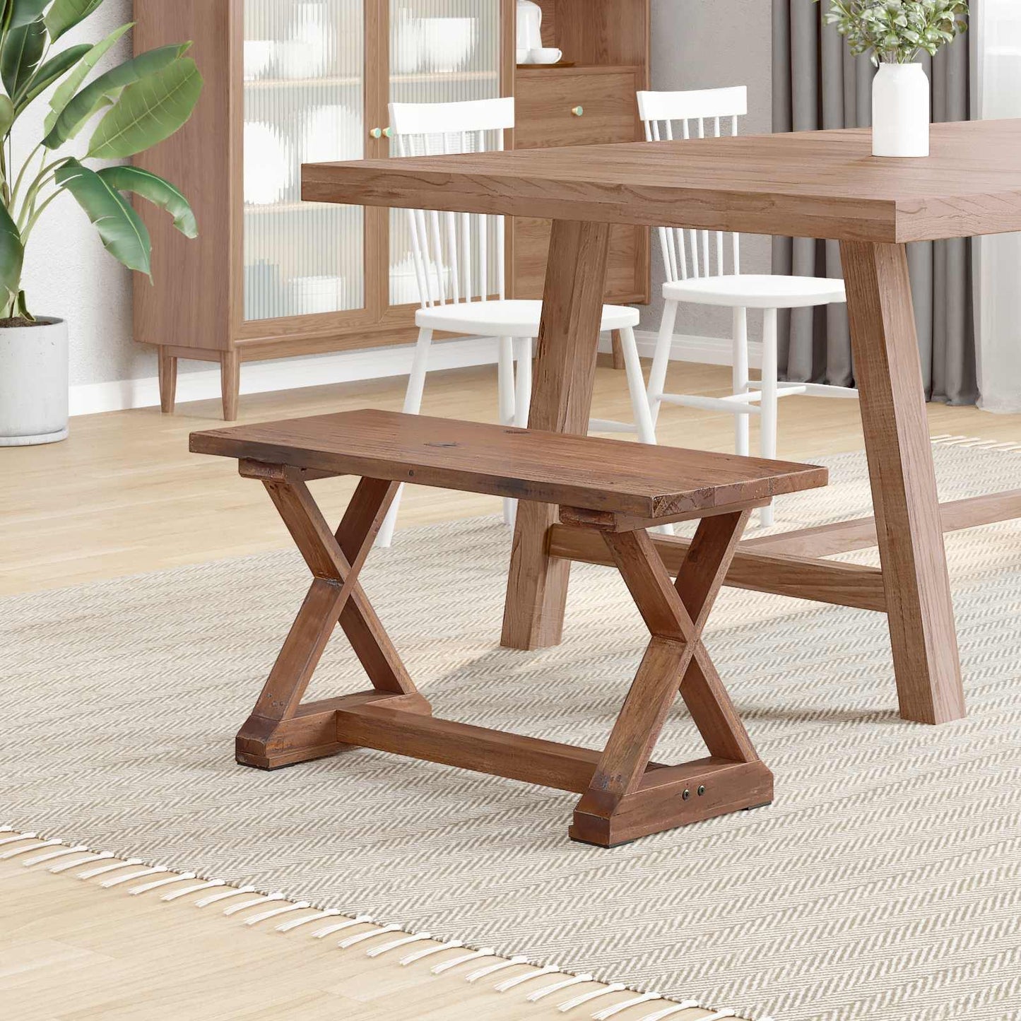 Bench Natural 85 x 35 x 47 cm Solid Reclaim wood