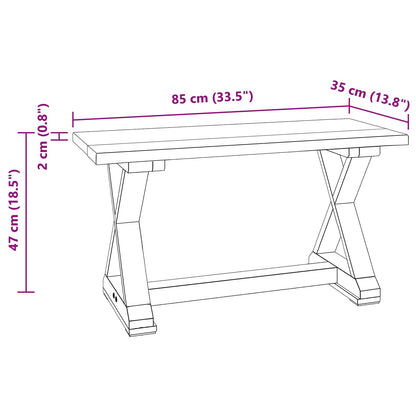Bench Natural 85 x 35 x 47 cm Solid Reclaim wood
