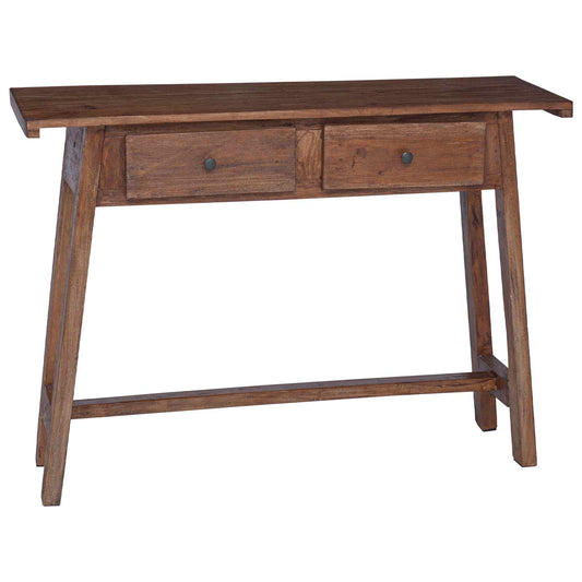 Desk with Drawer Brown 110 x 30 x 79 cm Solid Mahogany Wood