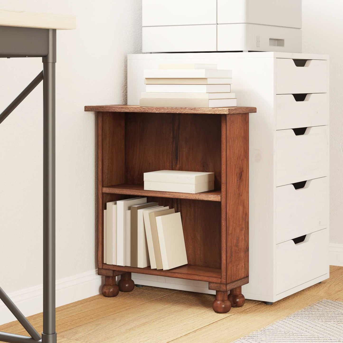 Shelving with Shelf Brown 47 x 16 x 55 cm Solid Mahogany Wood