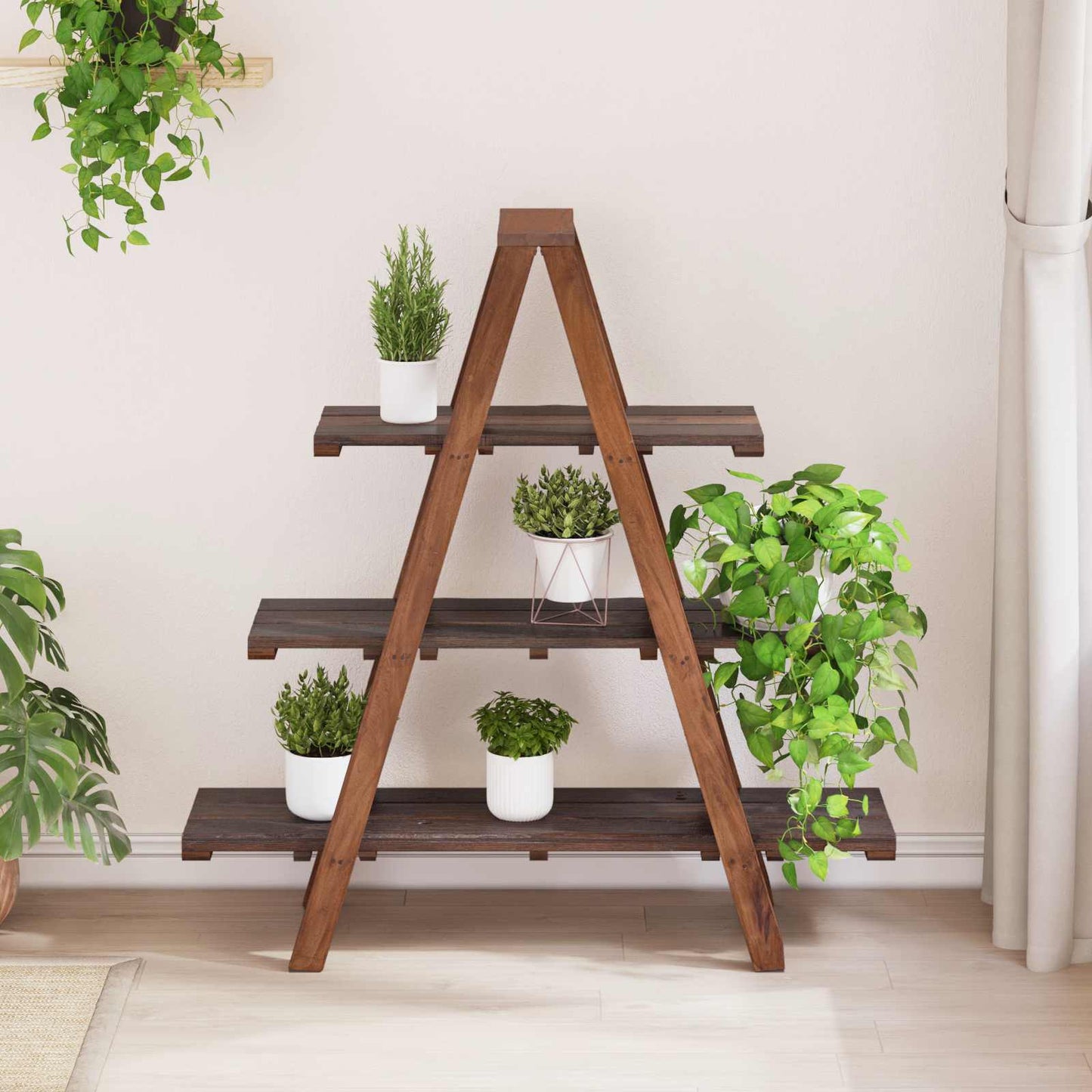 Folding Rack Brown 79.5 x 35 x 112 cm Solid Reclaim Wood