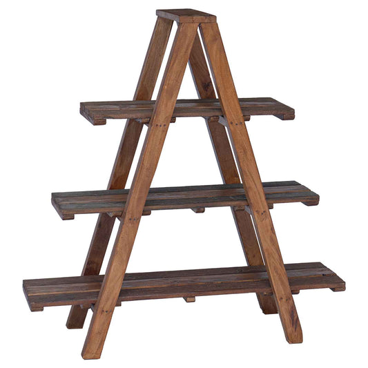 Folding Rack Brown 79.5 x 35 x 112 cm Solid Reclaim Wood