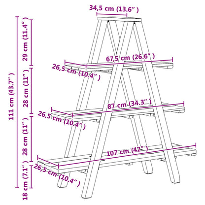 Folding Rack Brown 79.5 x 35 x 112 cm Solid Reclaim Wood