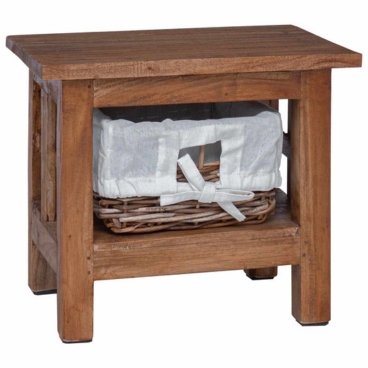 Side Table Brown Solid Mahogany wood