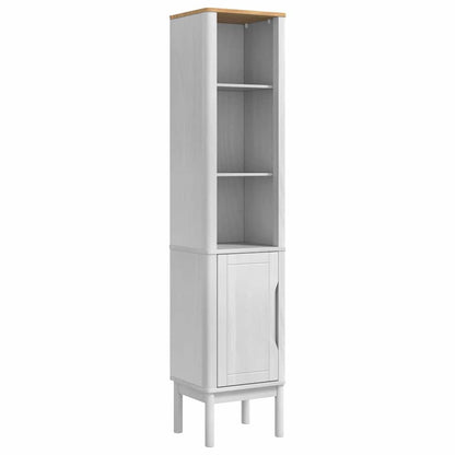 Bathroom Furniture Set FLORO 2 pcs White Solid Pine Wood
