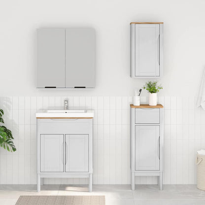 Bathroom Furniture Set FLORO 3 pcs White Solid Pine Wood