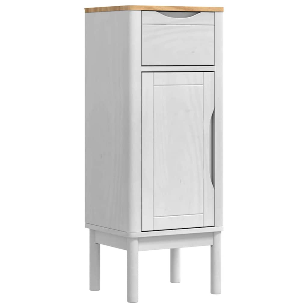 Bathroom Furniture Set FLORO 3 pcs White Solid Pine Wood