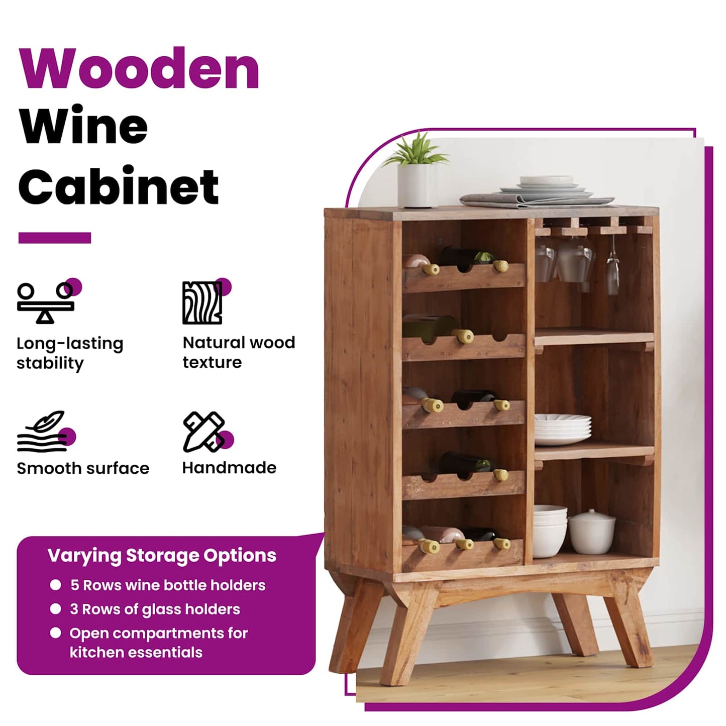 Rack Brown 60 x 30 x 90 cm Solid Reclaim Wood