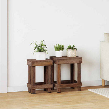 Plant Stand 2 pcs Brown 70 x 11 x 27 cm Mahogany Wood