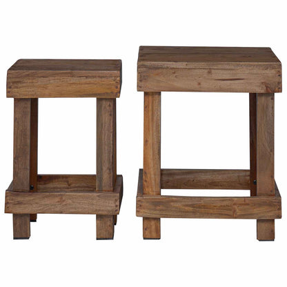 Plant Stand 2 pcs Brown 70 x 11 x 27 cm Mahogany Wood