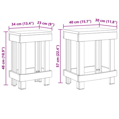 Plant Stand 2 pcs Brown 70 x 11 x 27 cm Mahogany Wood