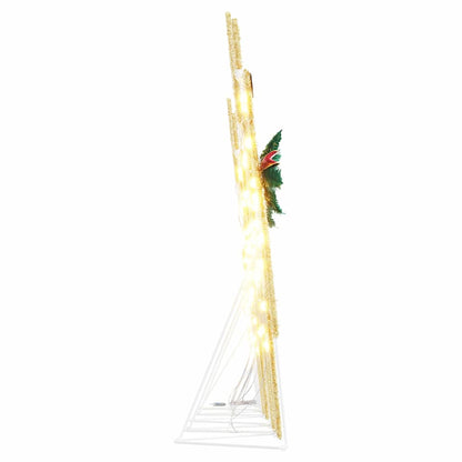 LED Reindeers 5 pcs Gold Fabric