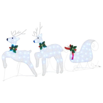 LED Reindeers 5 pcs Silver Fabric