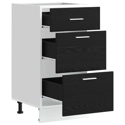 Kitchen Base Cabinet with Drawer Black Oak 40 x 46 x 81.5 cm