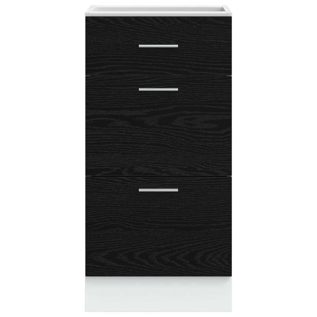 Kitchen Base Cabinet with Drawer Black Oak 40 x 46 x 81.5 cm