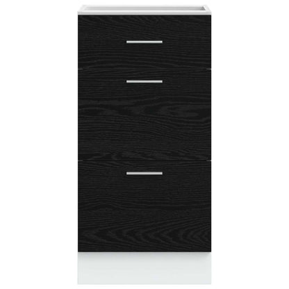 Kitchen Base Cabinet with Drawer Black Oak 40 x 46 x 81.5 cm
