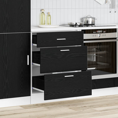 Kitchen Base Cabinet Black Oak 60 x 46 x 81.5 cm