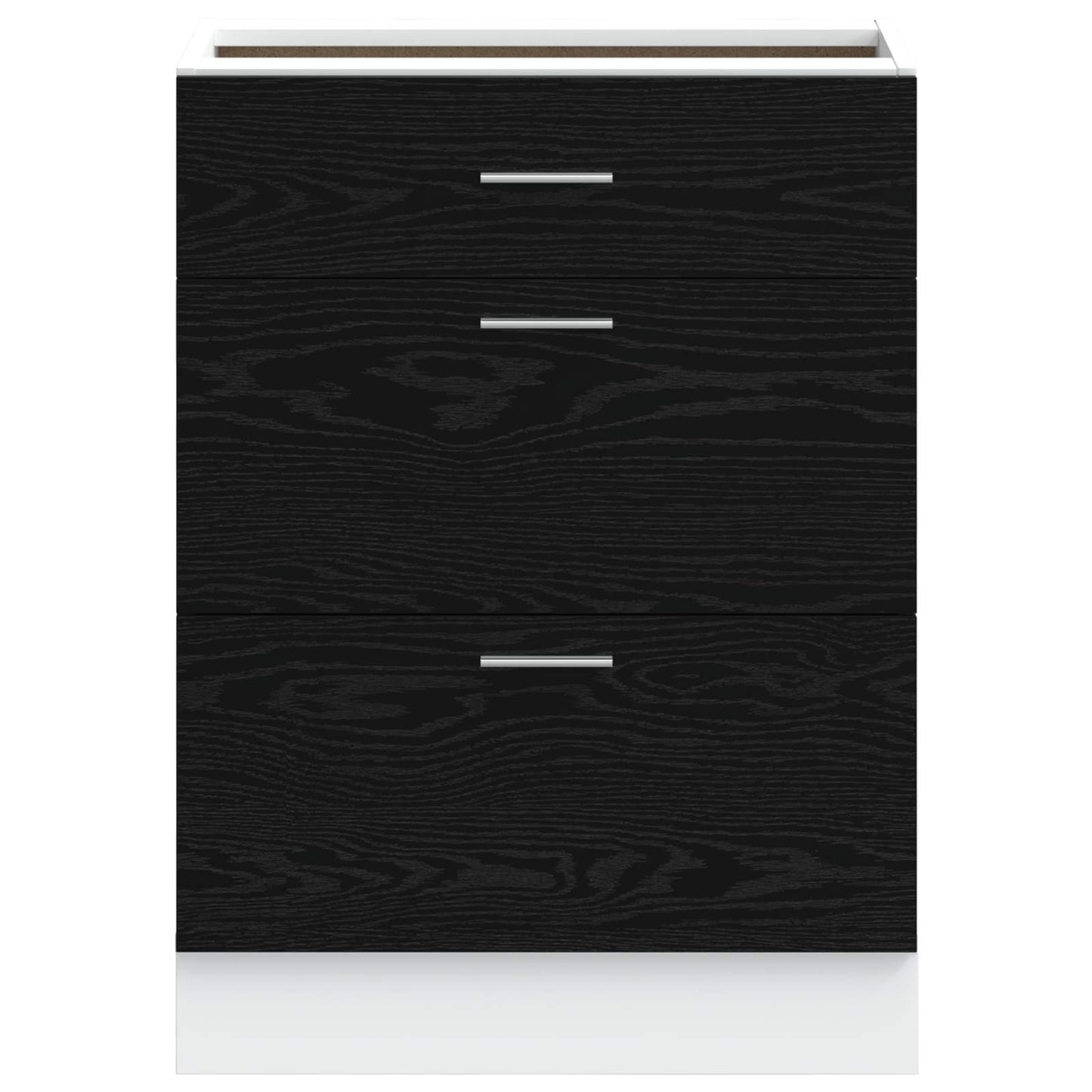 Kitchen Base Cabinet Black Oak 60 x 46 x 81.5 cm