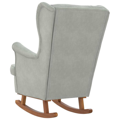 Rocking Chair with Cushion Light Grey 92 x 71 x 100 cm Plywood