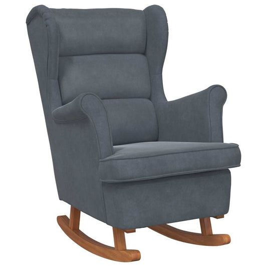Rocking Chair with Cushion Dark Grey 92 x 71 x 100 cm Plywood