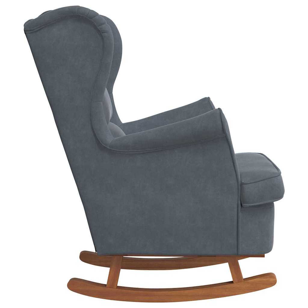 Rocking Chair with Cushion Dark Grey 92 x 71 x 100 cm Plywood
