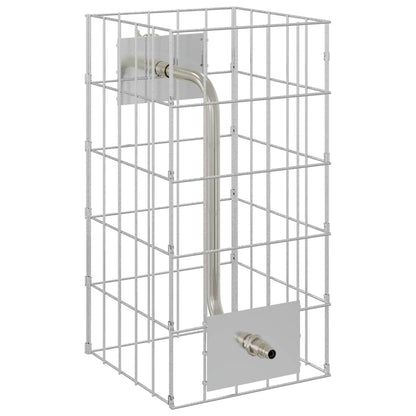 Gabion Faucet Silver 26 x 25 x 50 cm Stainless Steel