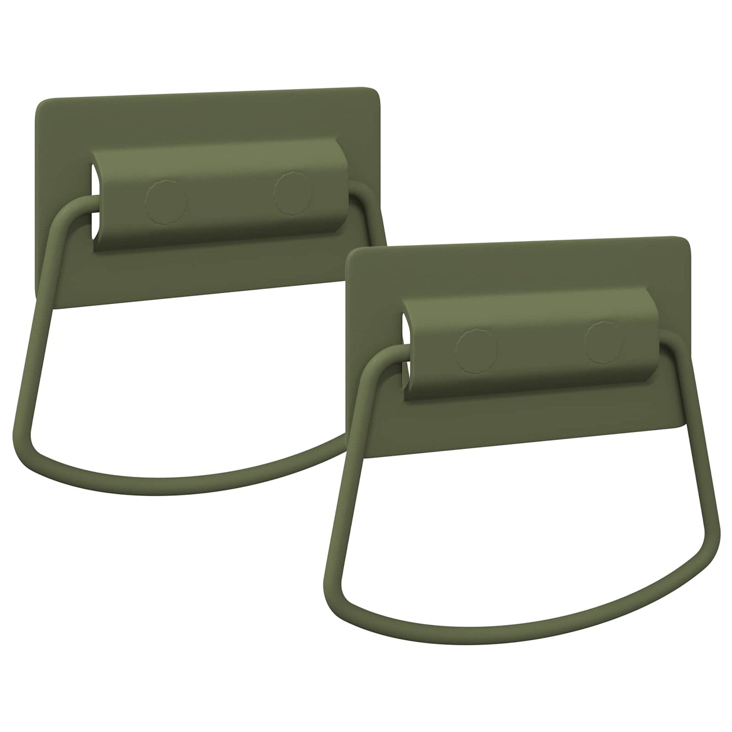 Cabinet Handles 2 pcs Olive Green 85 x 45 mm Metal