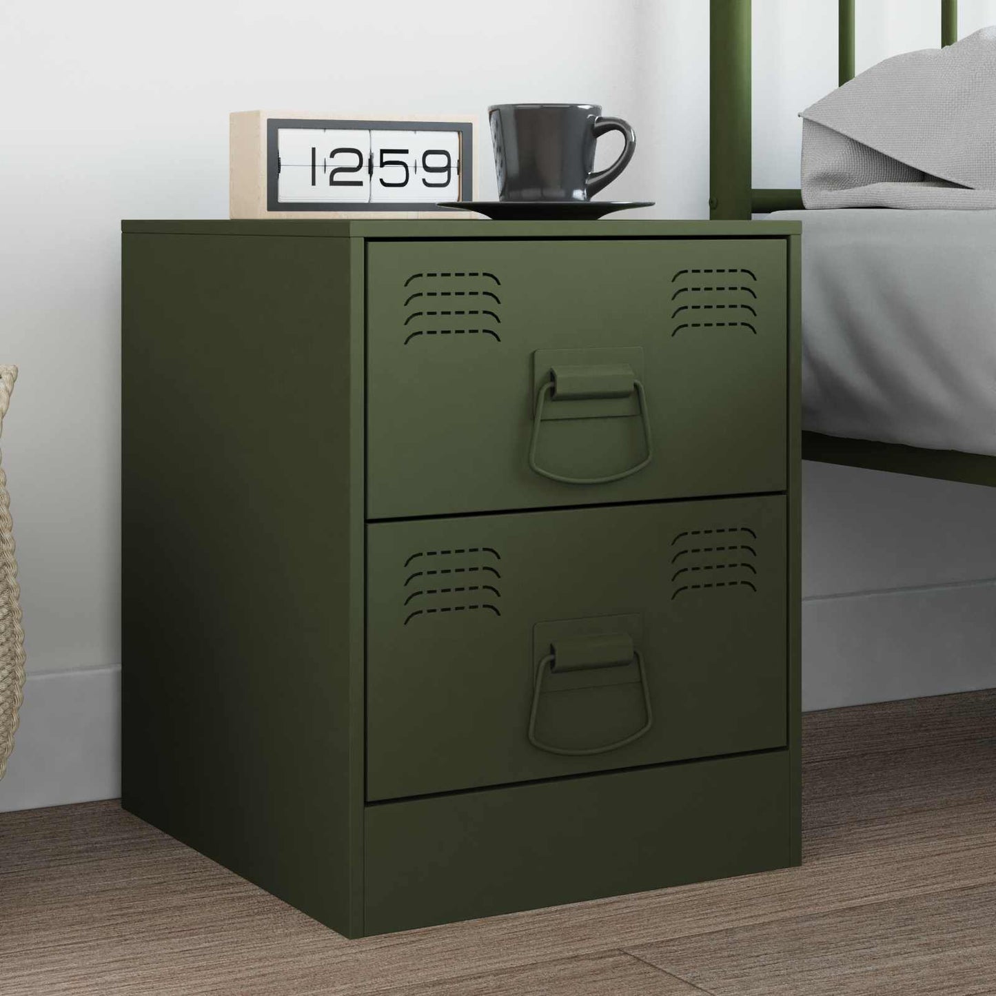 Cabinet Handles Olive Green 85 x 45 mm Metal