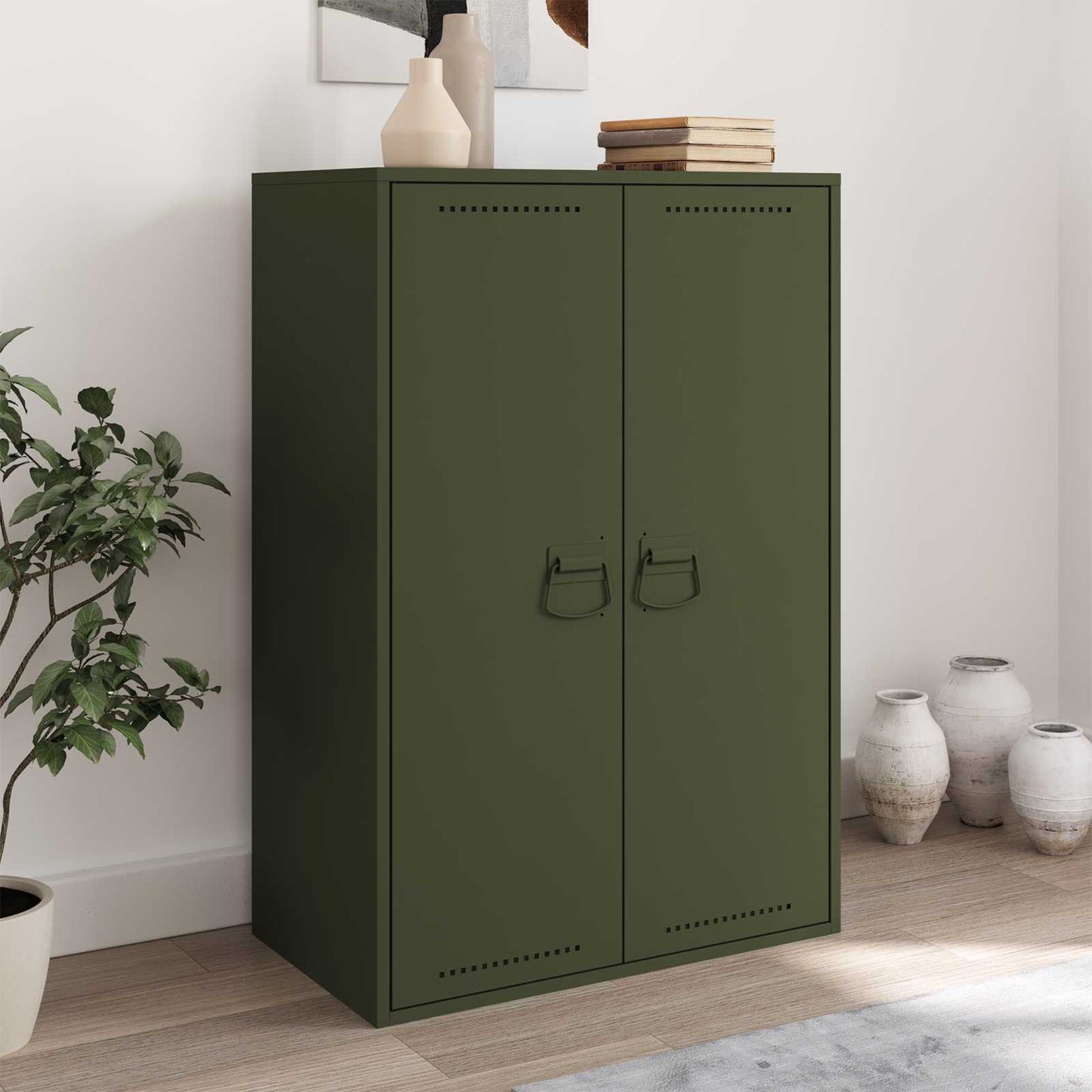 Cabinet Handles Olive Green 85 x 45 mm Metal