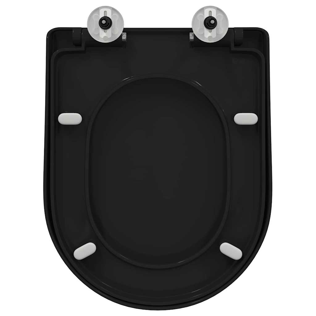 Toilet Seat Adjustable Black 48 x 36.5 x 4.5 cm Polypropylene
